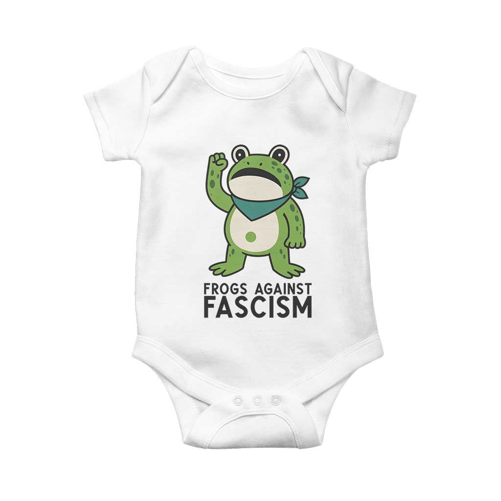 Frogs Against Fascism Baby Onesie Portland Resist Protest Antifascist - Wonder Print Shop