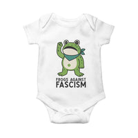 Frogs Against Fascism Baby Onesie Portland Resist Protest Antifascist - Wonder Print Shop