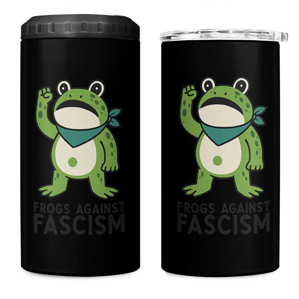Frogs Against Fascism 4 in 1 Can Cooler Tumbler Portland Resist Protest Antifascist - Wonder Print Shop