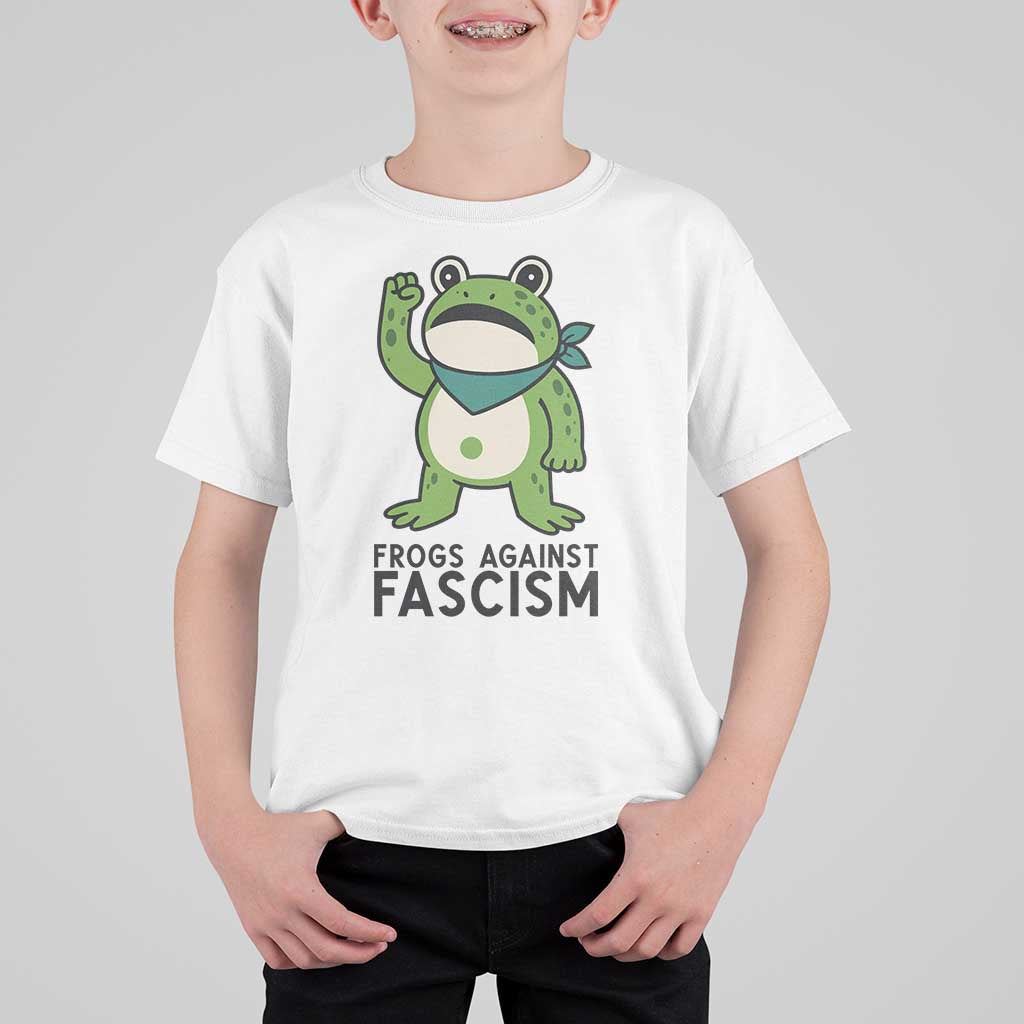 Frogs Against Fascism T Shirt For Kid Portland Resist Protest Antifascist - Wonder Print Shop