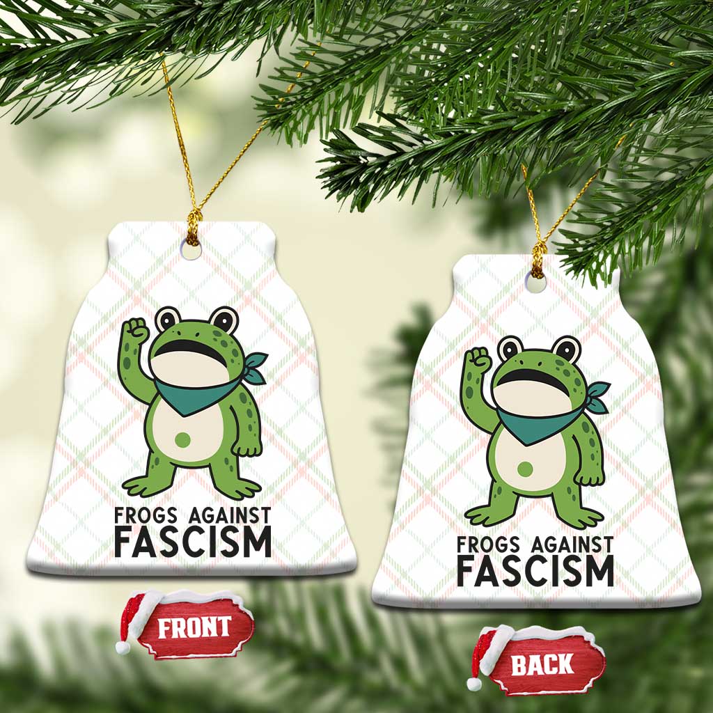 Frogs Against Fascism Ceramic Ornament Portland Resist Protest Antifascist - Wonder Print Shop