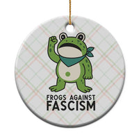 Frogs Against Fascism Ceramic Ornament Portland Resist Protest Antifascist - Wonder Print Shop
