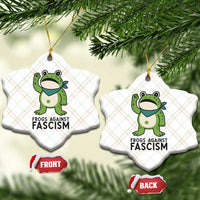 Frogs Against Fascism Ceramic Ornament Portland Resist Protest Antifascist - Wonder Print Shop