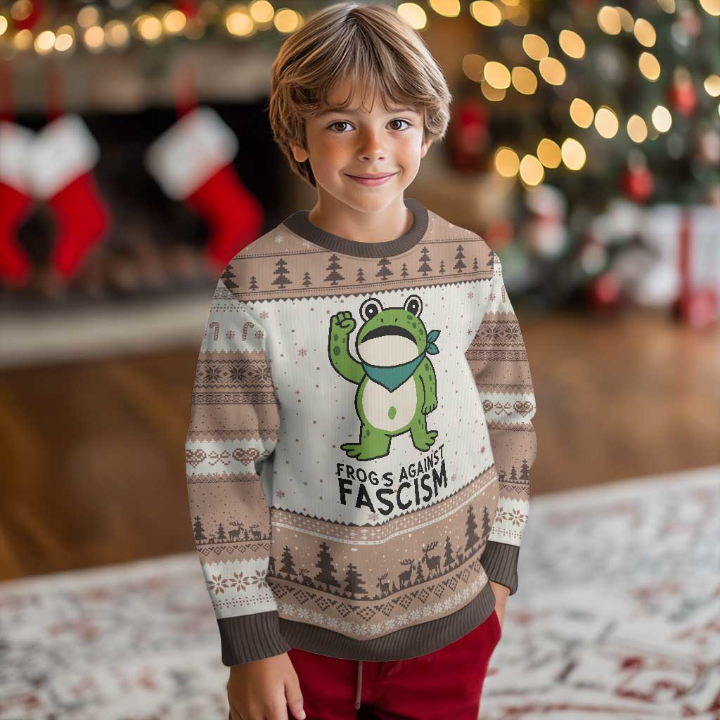 Frogs Against Fascism Ugly Christmas Sweater Portland Resist Protest Antifascist - Wonder Print Shop