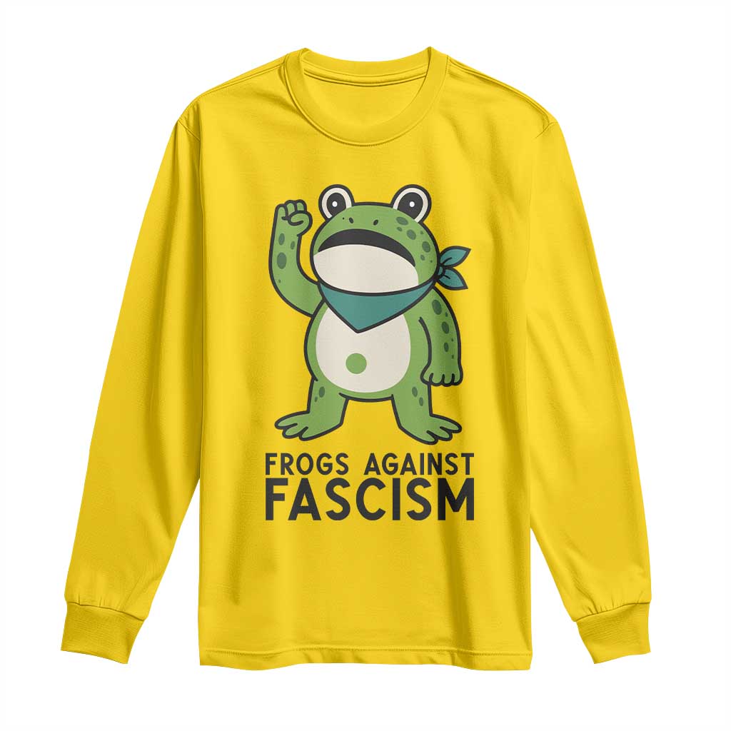 Frogs Against Fascism Long Sleeve Shirt Portland Resist Protest Antifascist - Wonder Print Shop