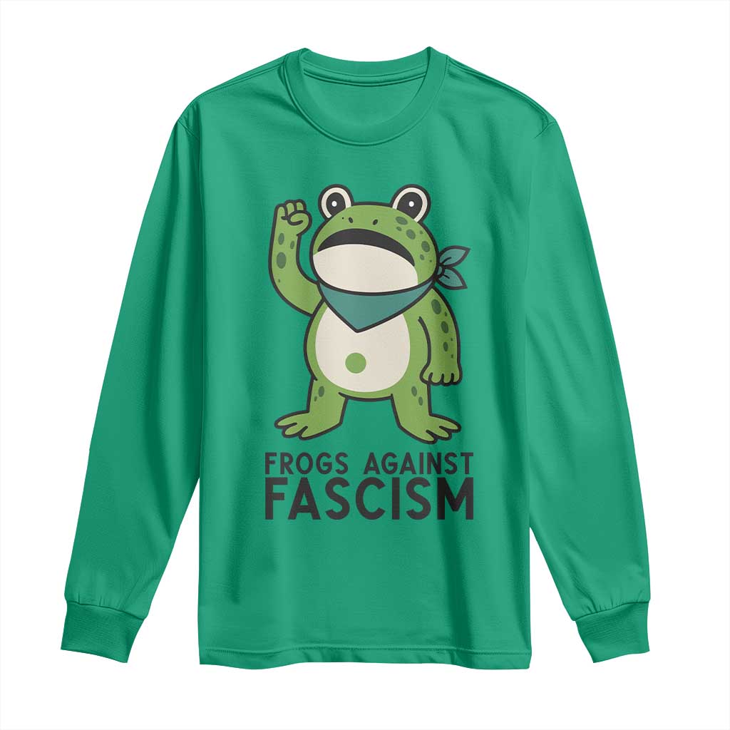 Frogs Against Fascism Long Sleeve Shirt Portland Resist Protest Antifascist - Wonder Print Shop