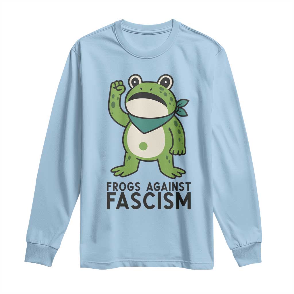 Frogs Against Fascism Long Sleeve Shirt Portland Resist Protest Antifascist - Wonder Print Shop