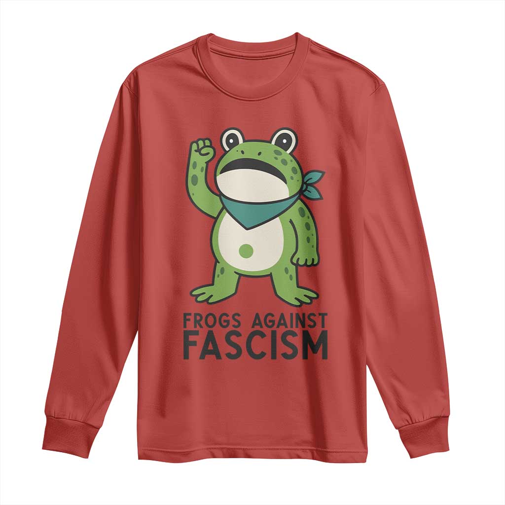 Frogs Against Fascism Long Sleeve Shirt Portland Resist Protest Antifascist - Wonder Print Shop