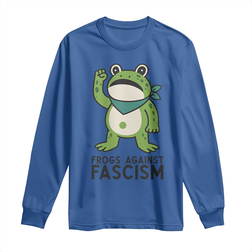 Frogs Against Fascism Long Sleeve Shirt Portland Resist Protest Antifascist - Wonder Print Shop