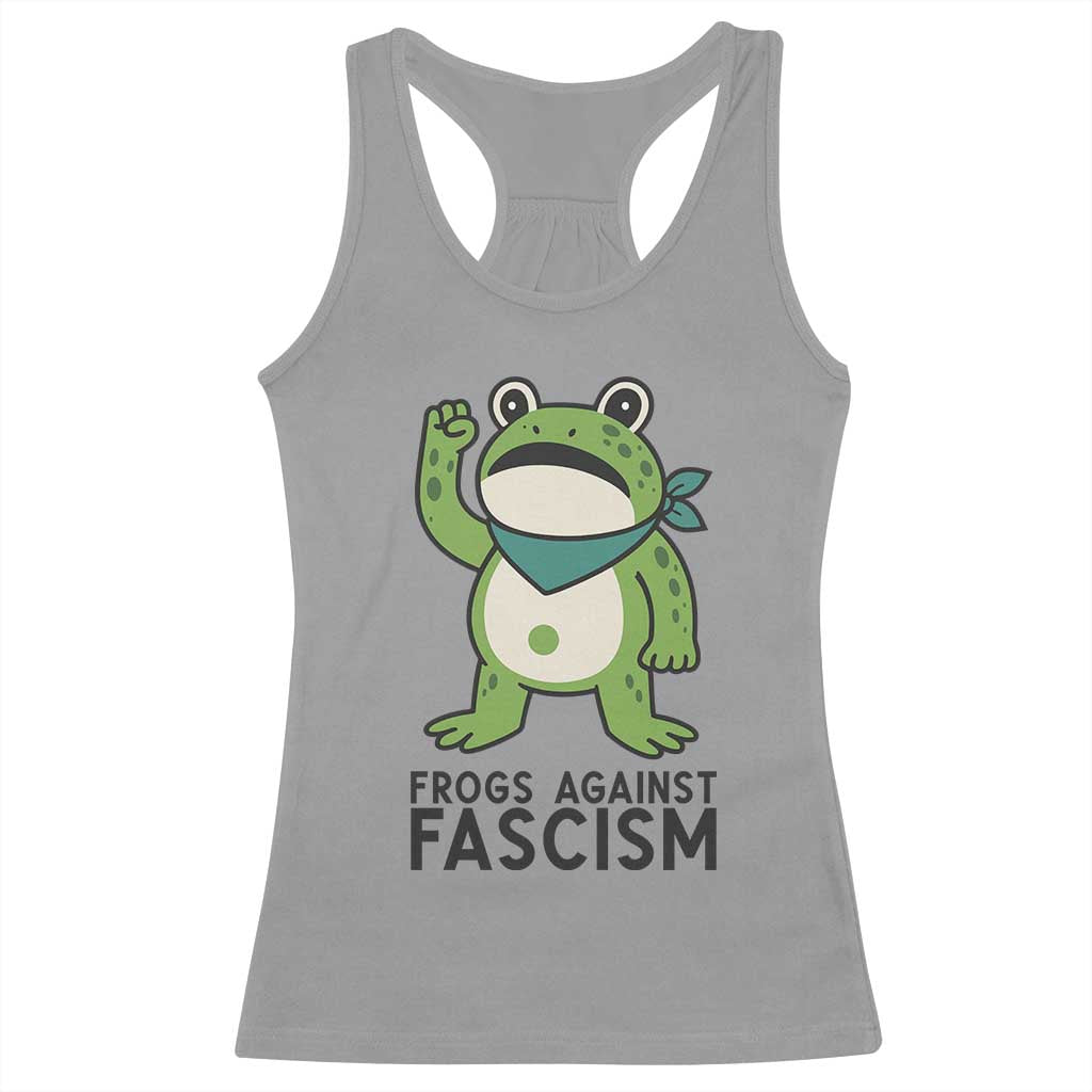 Frogs Against Fascism Racerback Tank Top Portland Resist Protest Antifascist - Wonder Print Shop