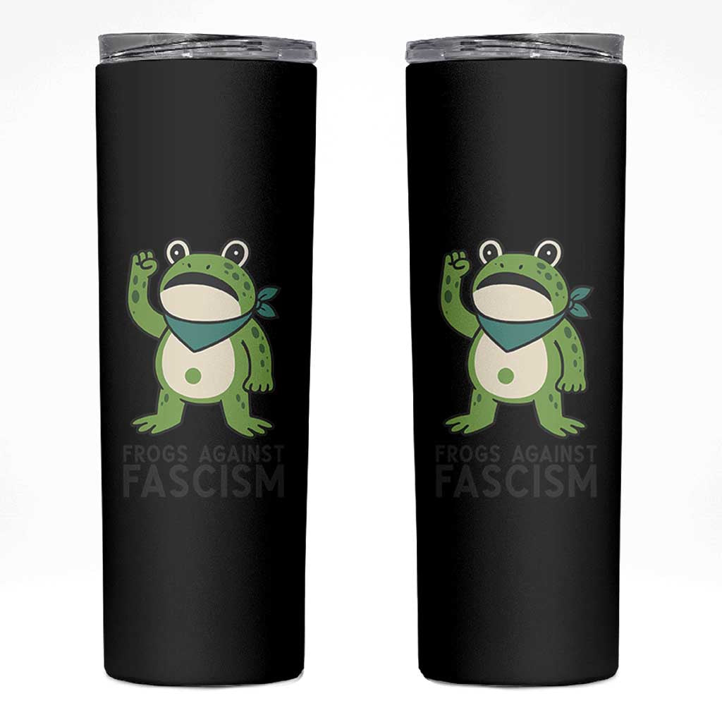 Frogs Against Fascism Skinny Tumbler Portland Resist Protest Antifascist - Wonder Print Shop