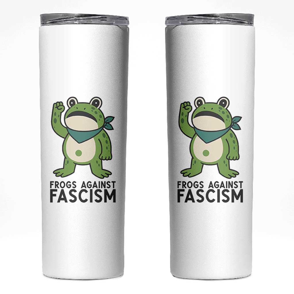 Frogs Against Fascism Skinny Tumbler Portland Resist Protest Antifascist TS02