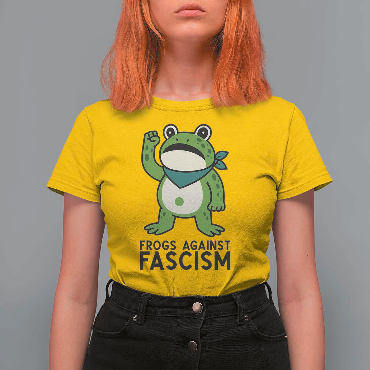 Frogs Against Fascism T Shirt For Women Portland Resist Protest Antifascist - Wonder Print Shop