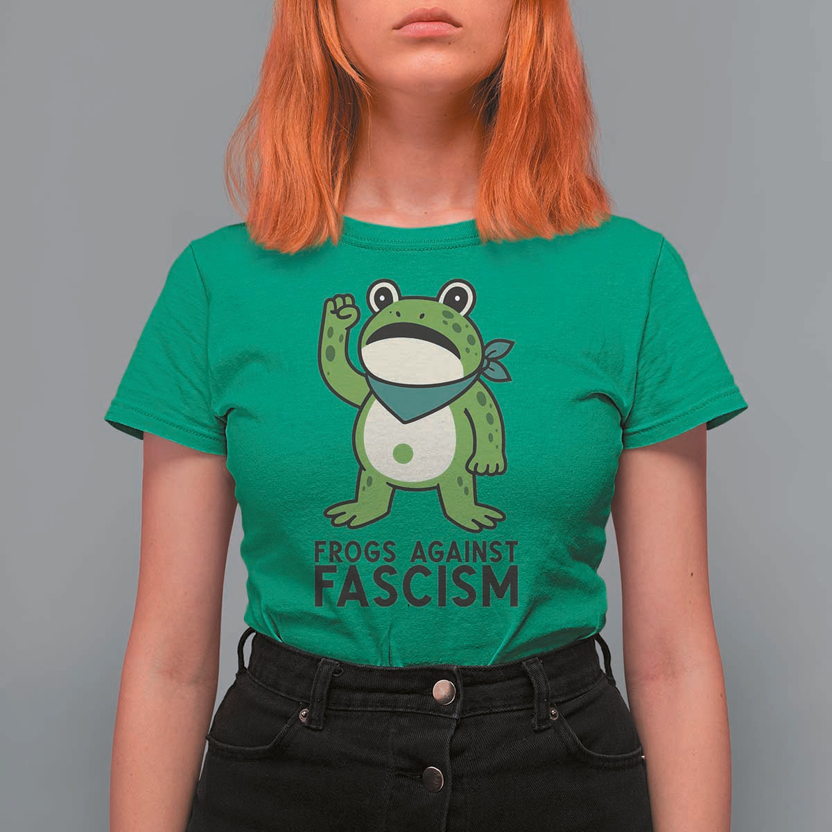 Frogs Against Fascism T Shirt For Women Portland Resist Protest Antifascist - Wonder Print Shop