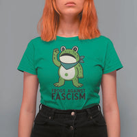 Frogs Against Fascism T Shirt For Women Portland Resist Protest Antifascist - Wonder Print Shop