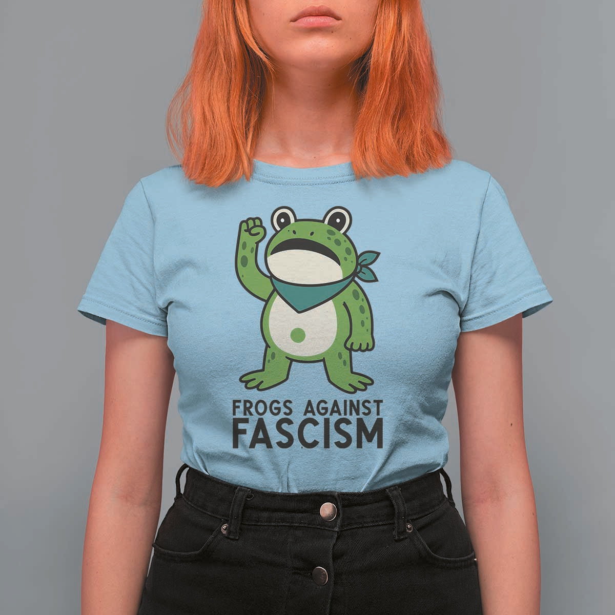 Frogs Against Fascism T Shirt For Women Portland Resist Protest Antifascist - Wonder Print Shop