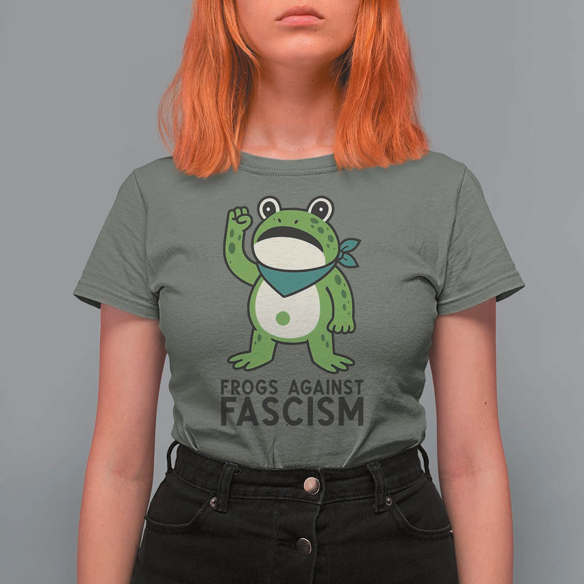 Frogs Against Fascism T Shirt For Women Portland Resist Protest Antifascist - Wonder Print Shop