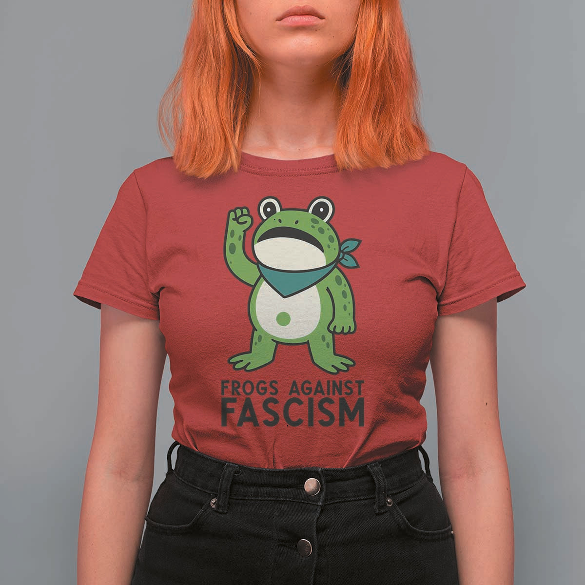 Frogs Against Fascism T Shirt For Women Portland Resist Protest Antifascist - Wonder Print Shop