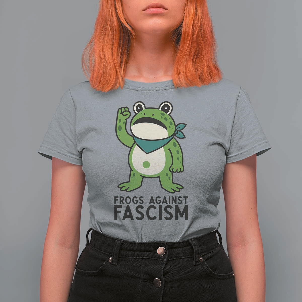 Frogs Against Fascism T Shirt For Women Portland Resist Protest Antifascist - Wonder Print Shop