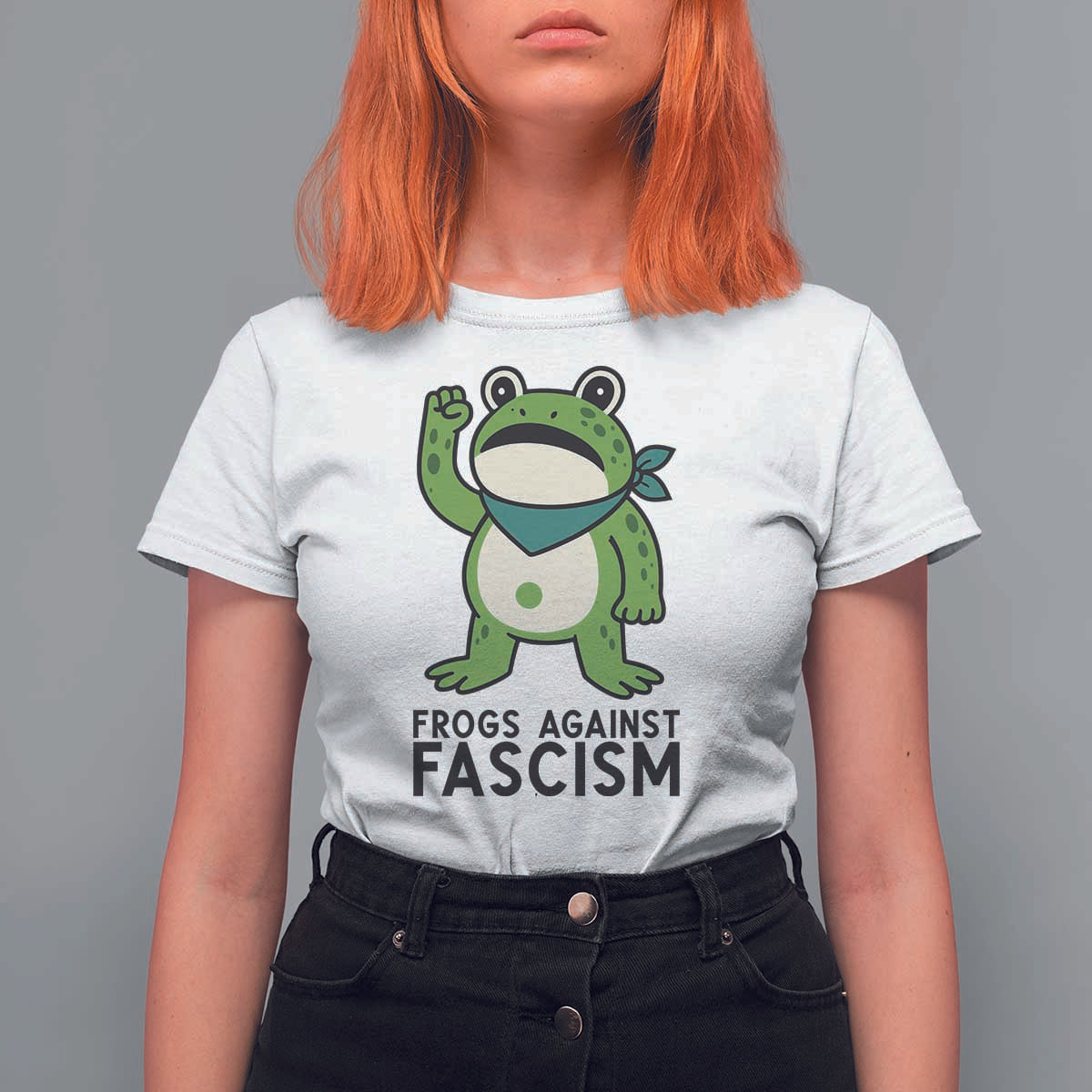 Frogs Against Fascism T Shirt For Women Portland Resist Protest Antifascist - Wonder Print Shop