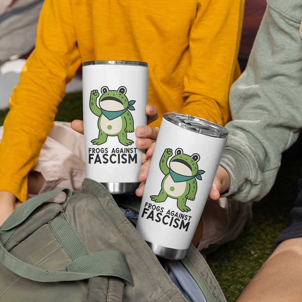 Frogs Against Fascism Tumbler Cup Portland Resist Protest Antifascist TS02