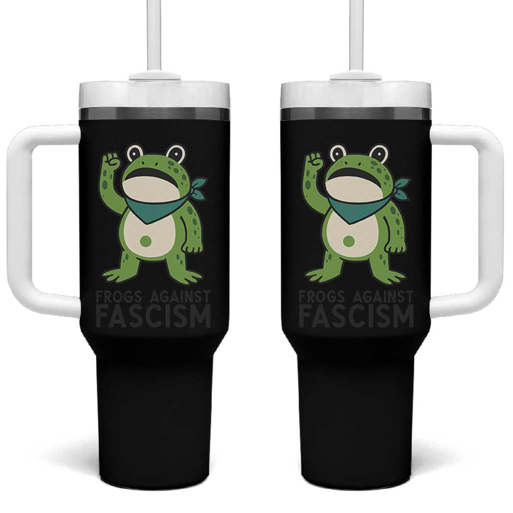 Frogs Against Fascism Tumbler With Handle Portland Resist Protest Antifascist - Wonder Print Shop