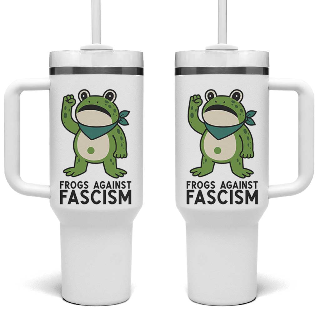Frogs Against Fascism Tumbler With Handle Portland Resist Protest Antifascist TS02