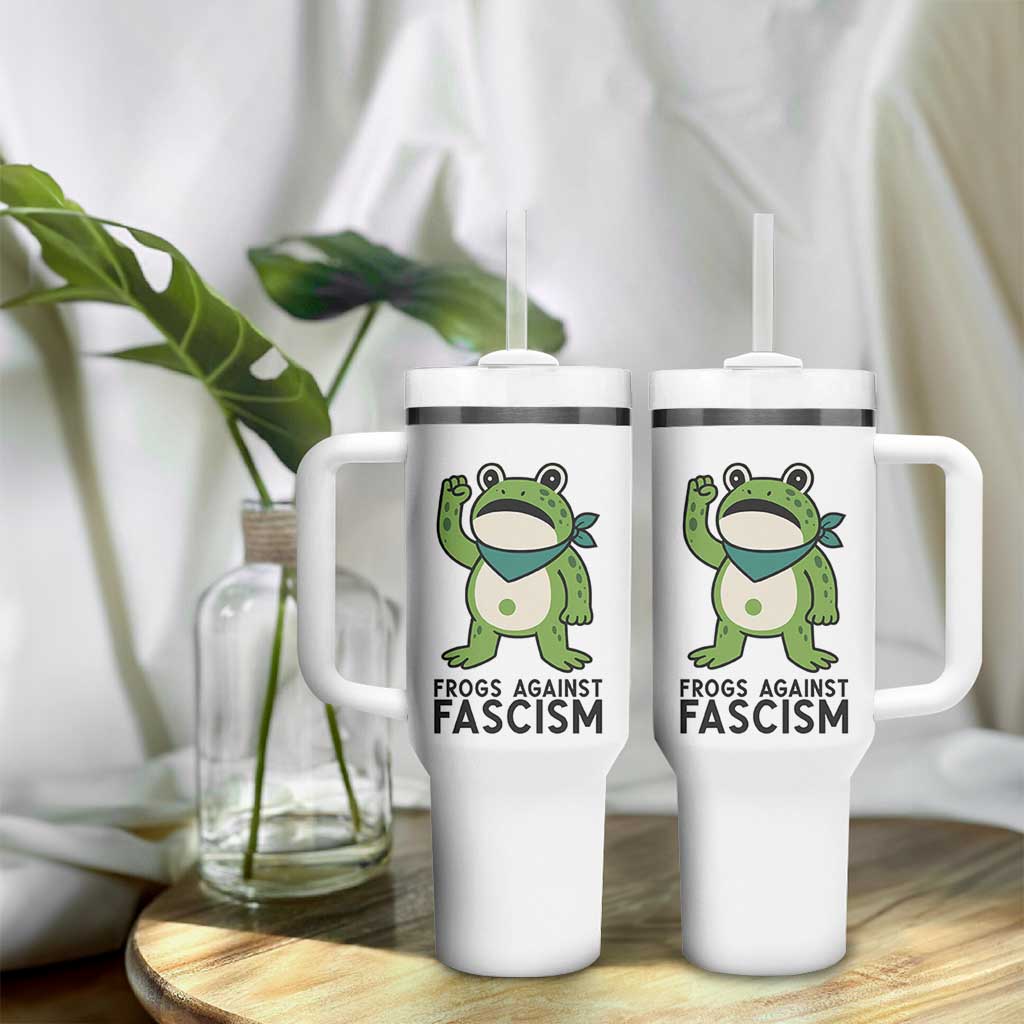 Frogs Against Fascism Tumbler With Handle Portland Resist Protest Antifascist TS02