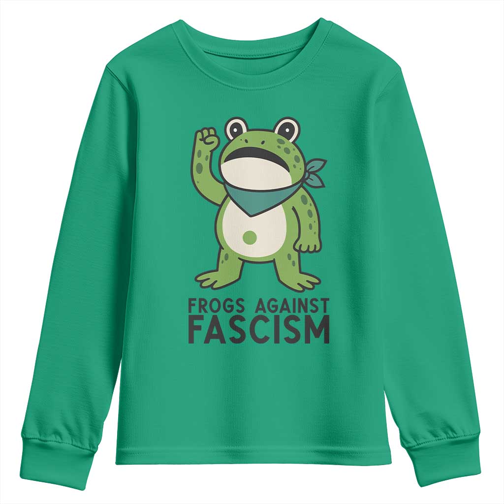 Frogs Against Fascism Youth Sweatshirt Portland Resist Protest Antifascist - Wonder Print Shop