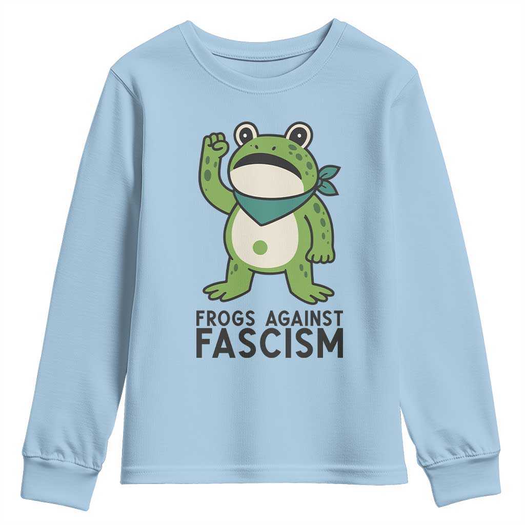 Frogs Against Fascism Youth Sweatshirt Portland Resist Protest Antifascist - Wonder Print Shop