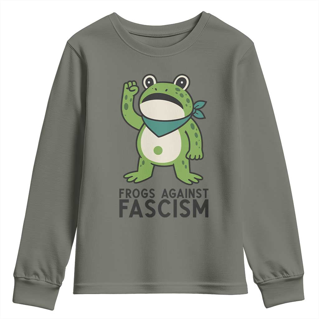 Frogs Against Fascism Youth Sweatshirt Portland Resist Protest Antifascist - Wonder Print Shop