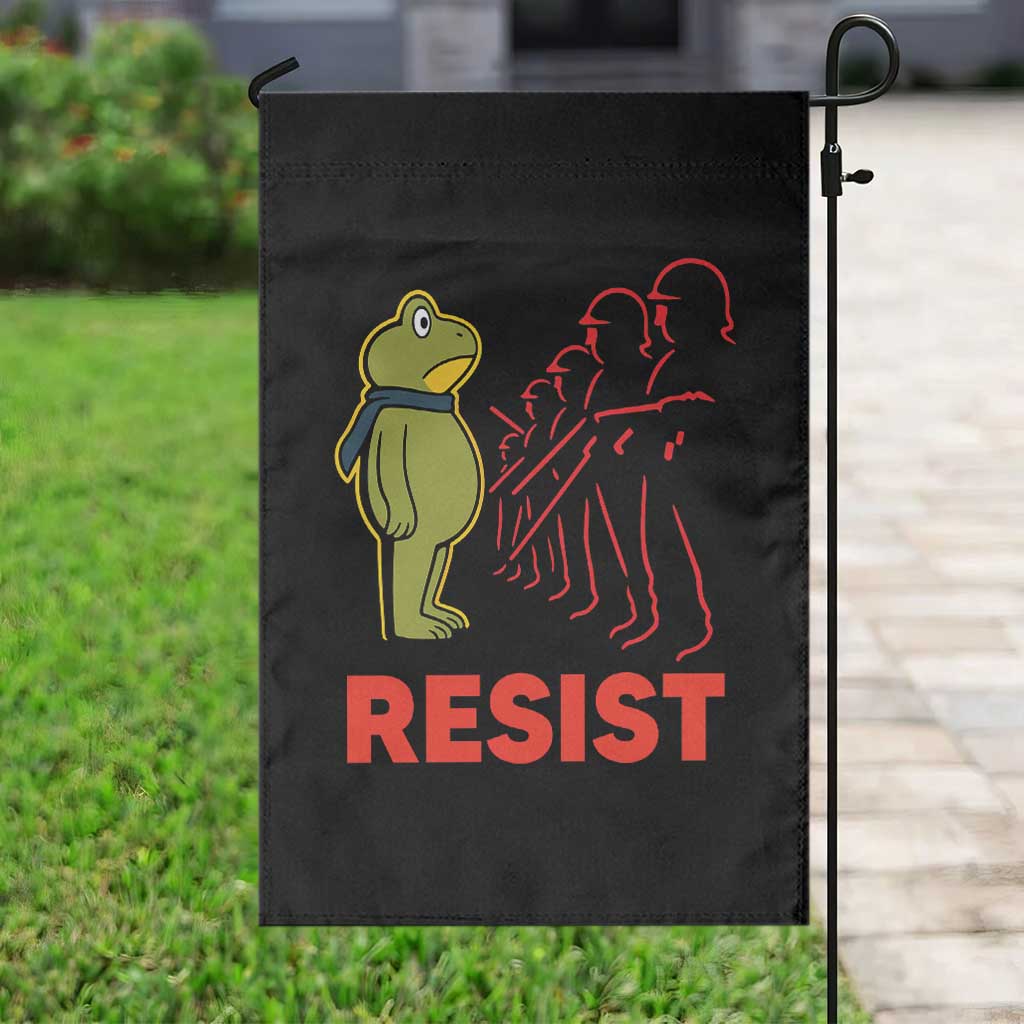 Frog Resist Garden Flag Free Portland Political Satire - Wonder Print Shop