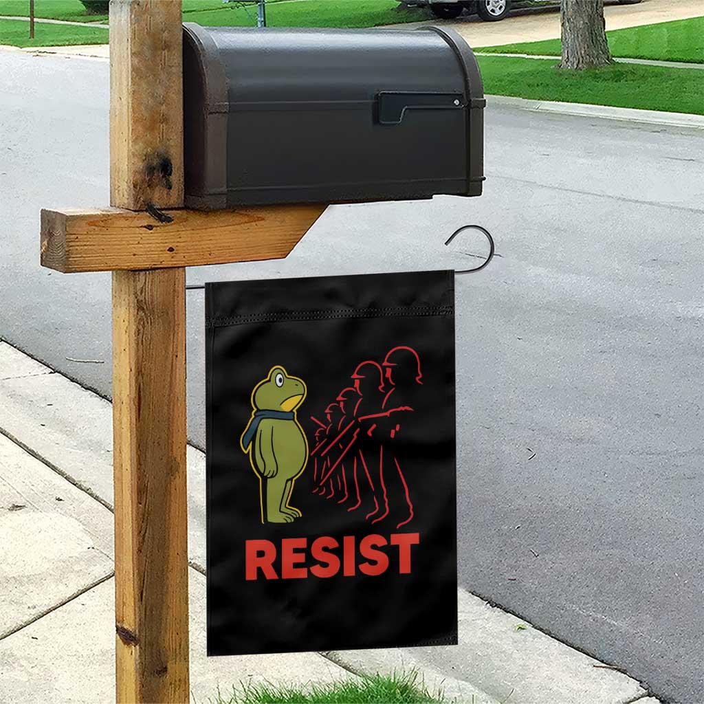Frog Resist Garden Flag Free Portland Political Satire - Wonder Print Shop