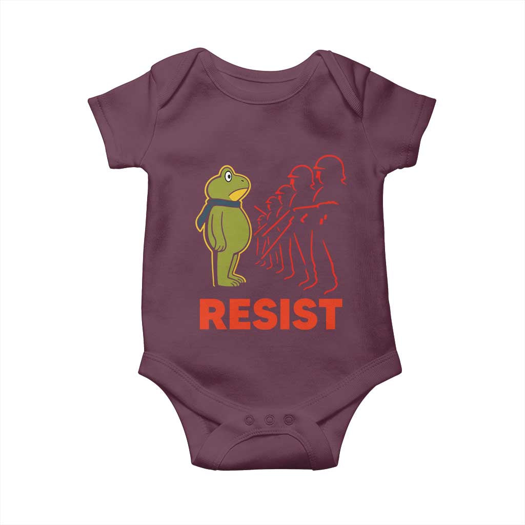 Frog Resist Baby Onesie Free Portland Political Satire - Wonder Print Shop