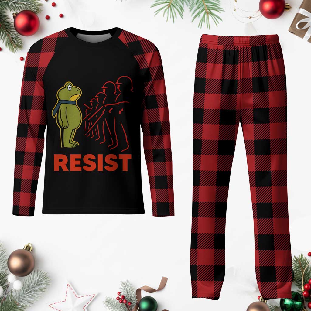 Frog Resist Plaid Pajama Set Free Portland Political Satire - Wonder Print Shop