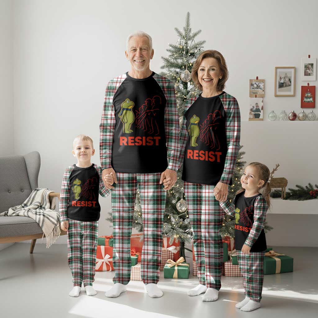 Frog Resist Plaid Pajama Set Free Portland Political Satire - Wonder Print Shop