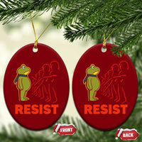 Frog Resist Ceramic Ornament Free Portland Political Satire - Wonder Print Shop