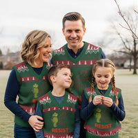 Frog Resist V-Neck Knit Sweater Vest Free Portland Political Satire - Wonder Print Shop