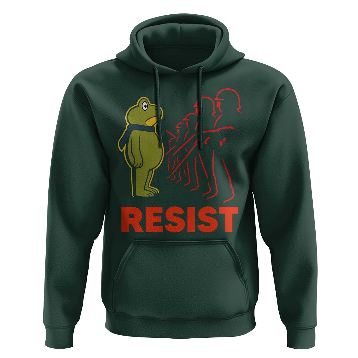 Frog Resist Hoodie Free Portland Political Satire - Wonder Print Shop