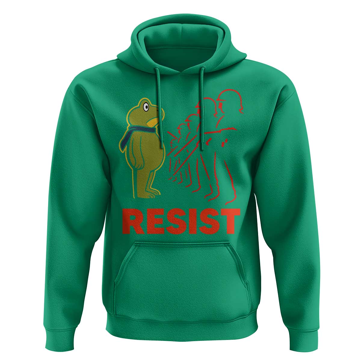 Frog Resist Hoodie Free Portland Political Satire - Wonder Print Shop