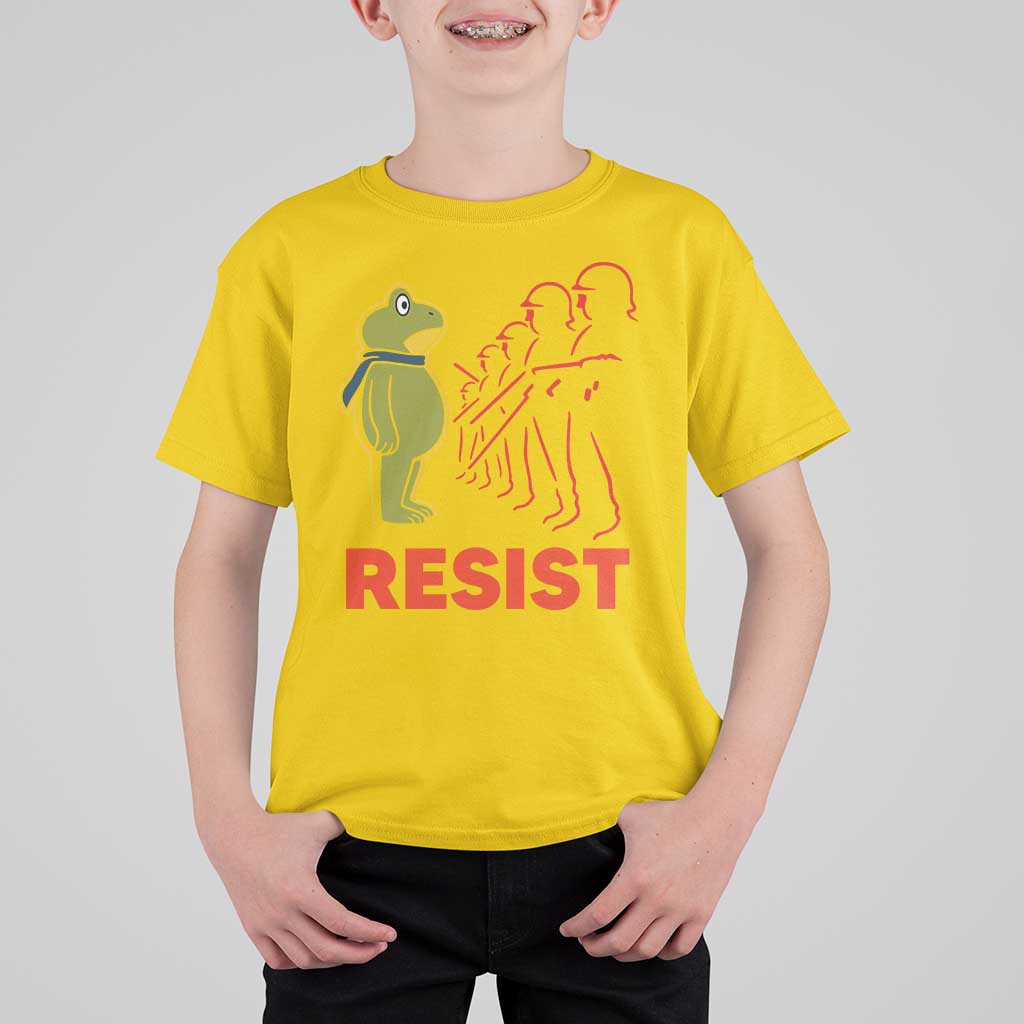 Frog Resist T Shirt For Kid Free Portland Political Satire - Wonder Print Shop