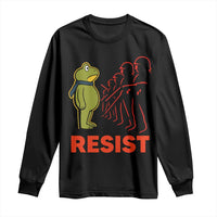 Frog Resist Long Sleeve Shirt Free Portland Political Satire - Wonder Print Shop