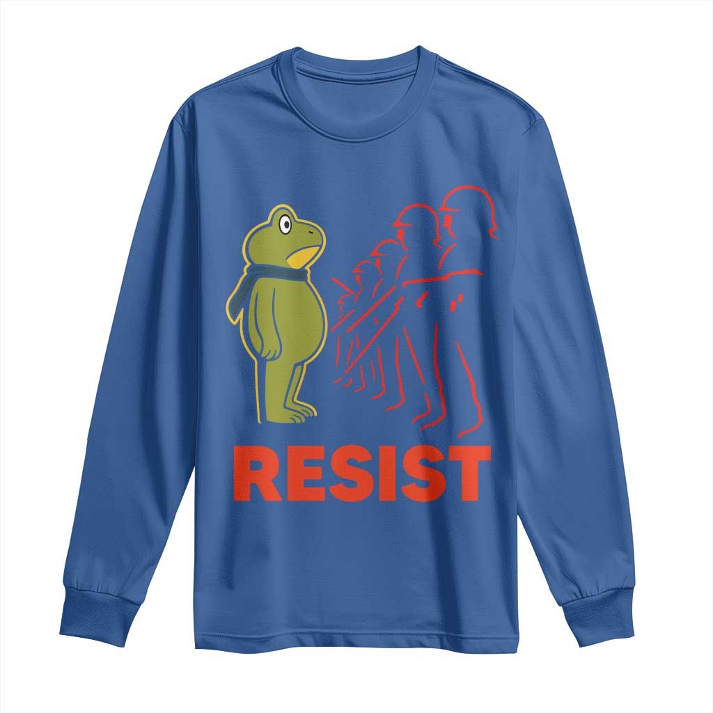 Frog Resist Long Sleeve Shirt Free Portland Political Satire - Wonder Print Shop