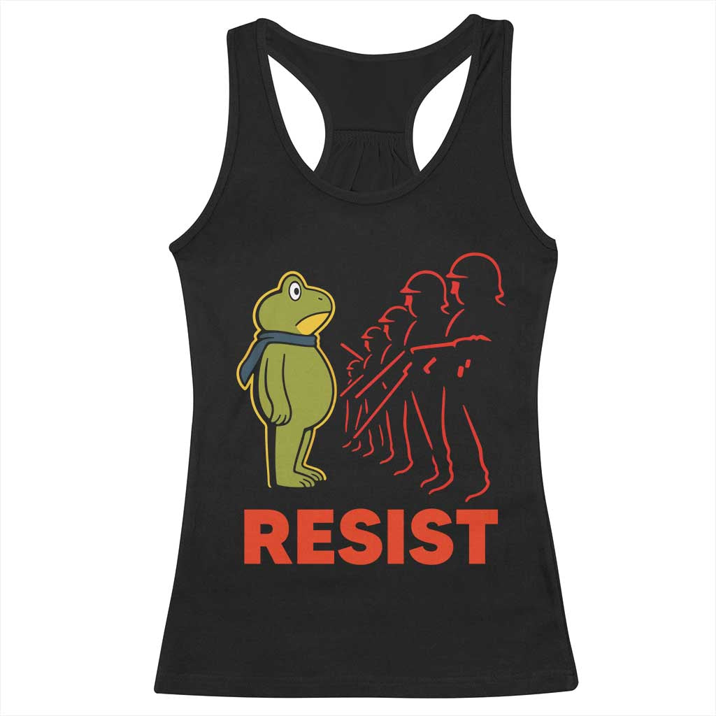Frog Resist Racerback Tank Top Free Portland Political Satire - Wonder Print Shop