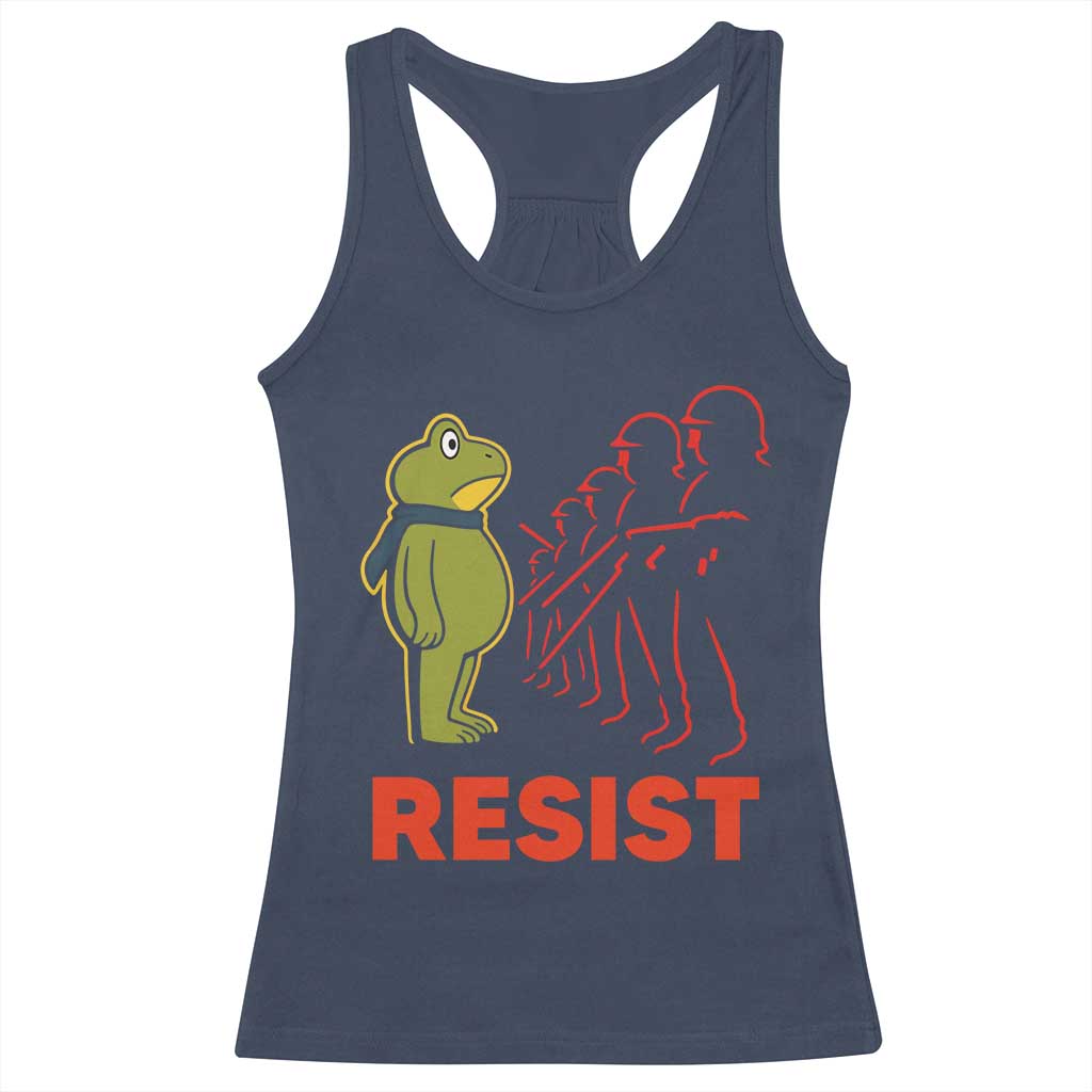 Frog Resist Racerback Tank Top Free Portland Political Satire - Wonder Print Shop