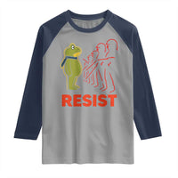 Frog Resist Raglan Shirt Free Portland Political Satire - Wonder Print Shop