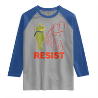 Frog Resist Raglan Shirt Free Portland Political Satire - Wonder Print Shop