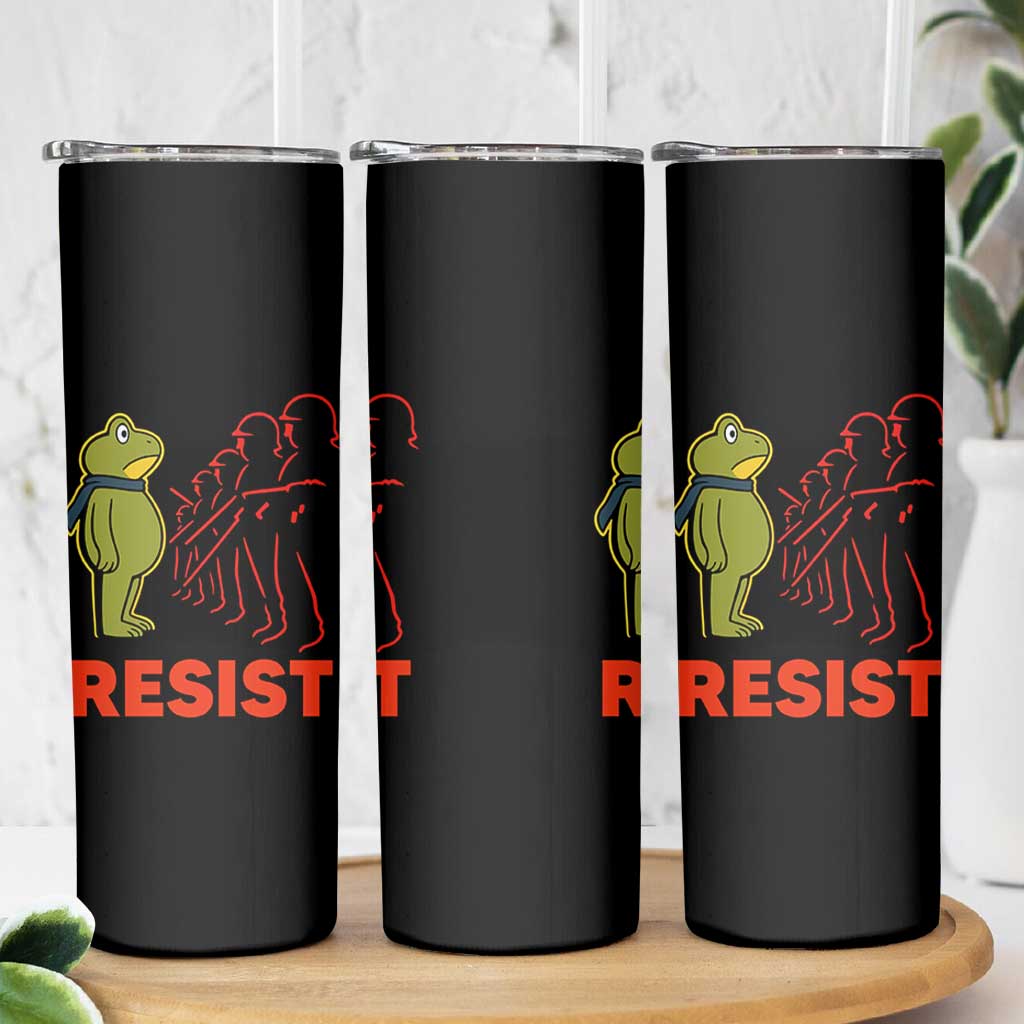Frog Resist Skinny Tumbler Free Portland Political Satire - Wonder Print Shop