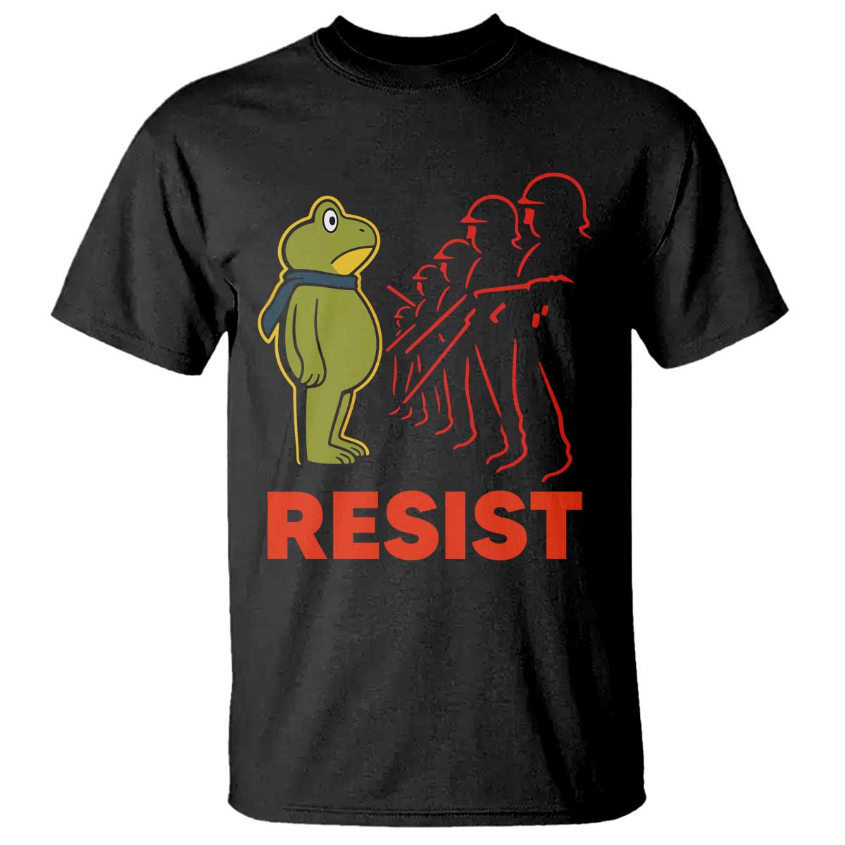 Frog Resist T Shirt Free Portland Political Satire - Wonder Print Shop