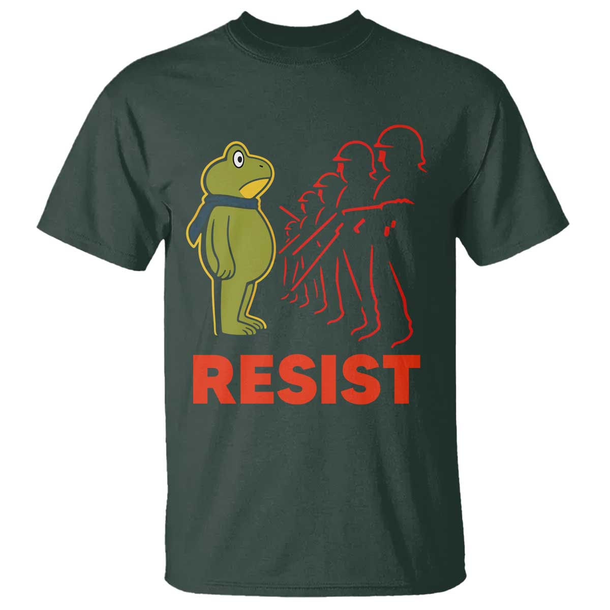 Frog Resist T Shirt Free Portland Political Satire - Wonder Print Shop
